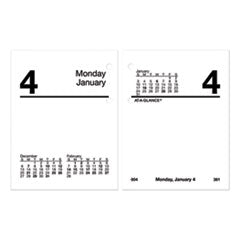 AT-A-GLANCE® Compact Desk Calendar Refill, 3 x 3.75, White Sheets,